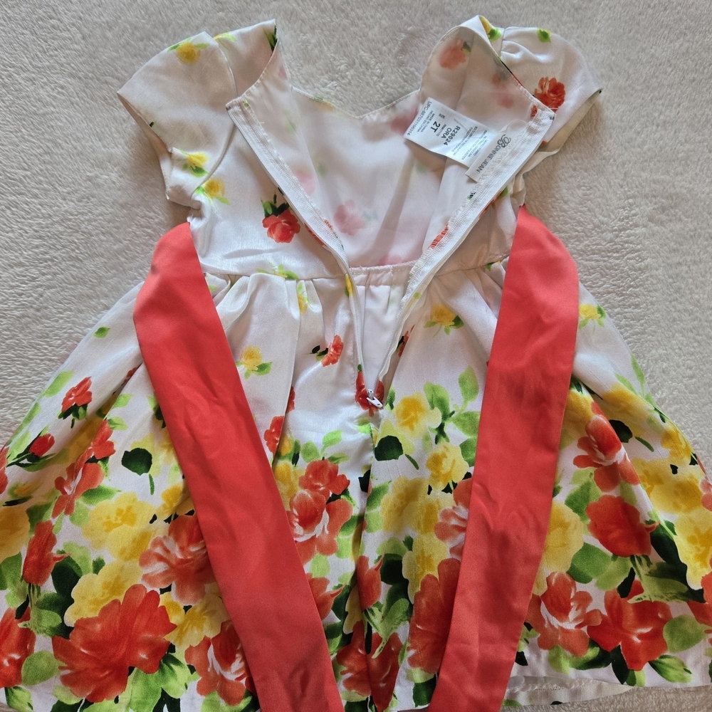Bonnie Jean 2T Floral Dress BRIGHT FORMAL 6 LAYERS OF FLUFF EASTER BDAY PHOTO-OP - Picture 8 of 8